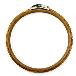Vintage Cupid Embroidery Hoop 5 Inch Wooden Beads Latch Lock Tension Wood Hoop
